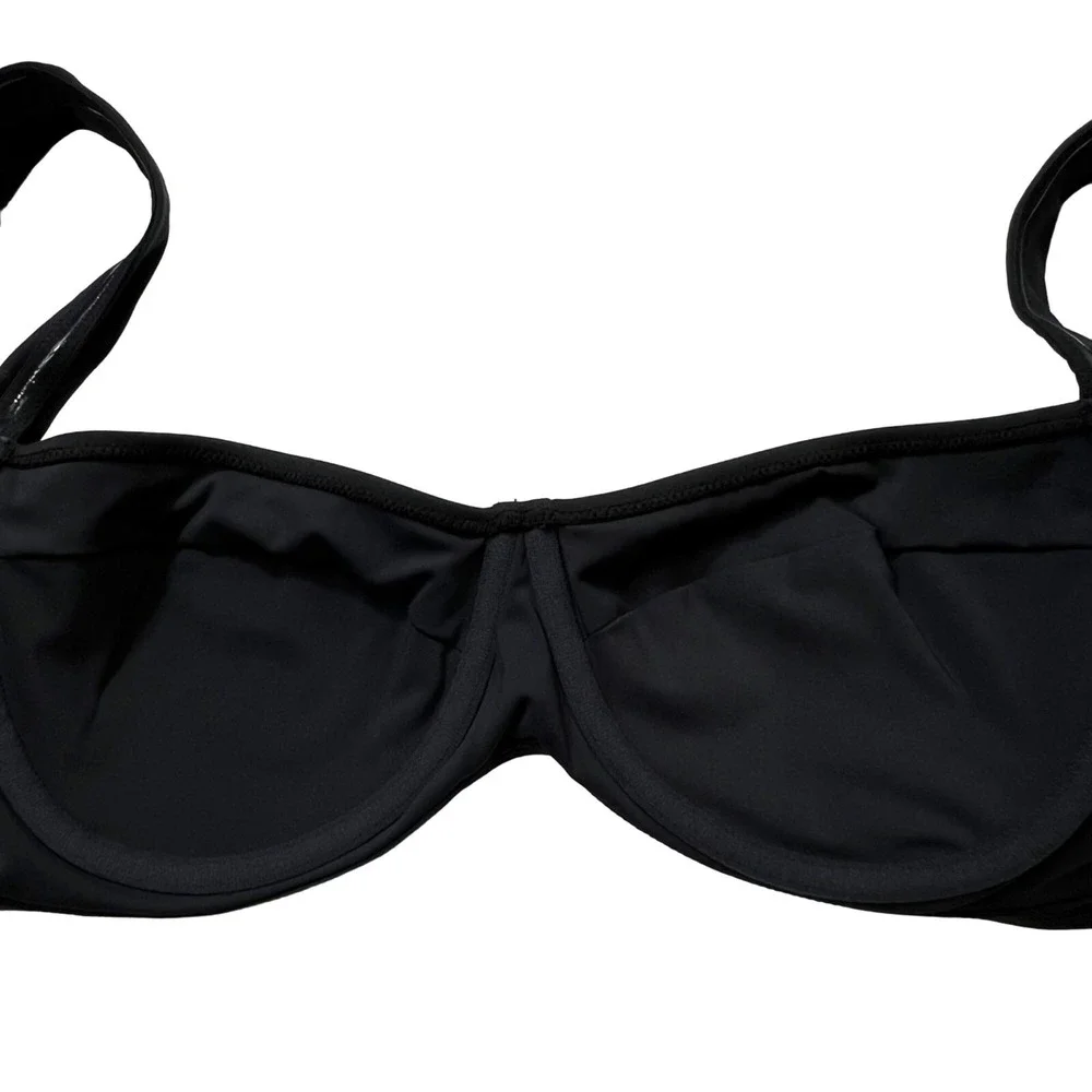 SKIMS Shaping Swim Underwire Bikini Top + Dipped Bottom Onyx Marble ‎ 3X